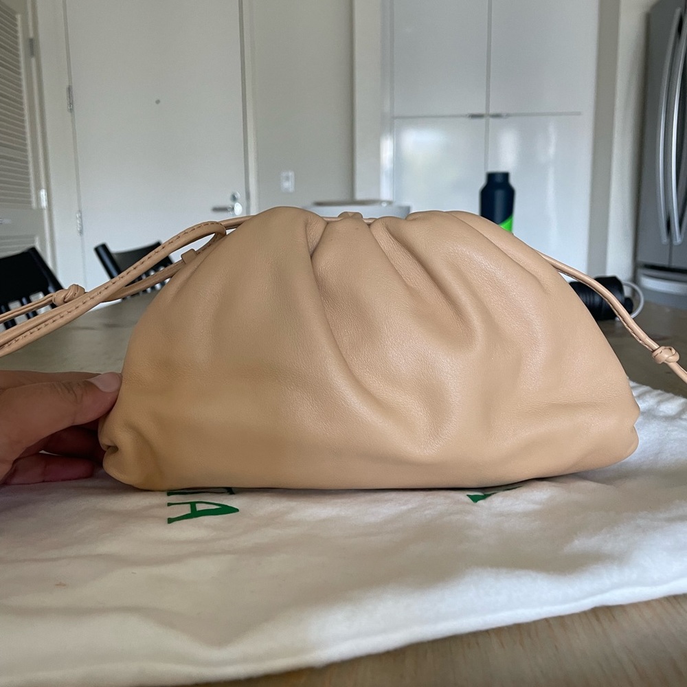 Bottega Veneta mini pouch almond